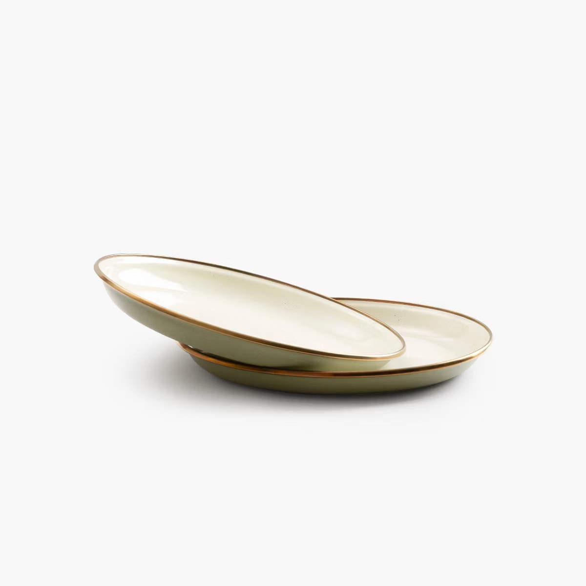 Barebones Enamelware 2-Tone Dining Collection - Olive Drab | Target