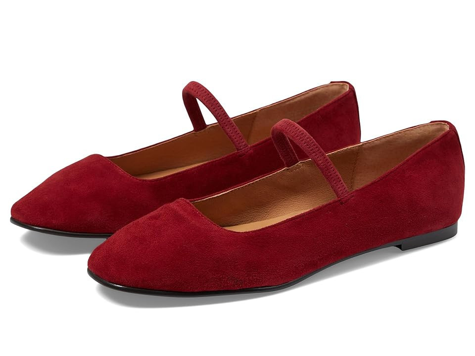 Madewell The Greta Ballet Flat In Suede Women's Shoes Ruby Port : 8.5 M | Zappos