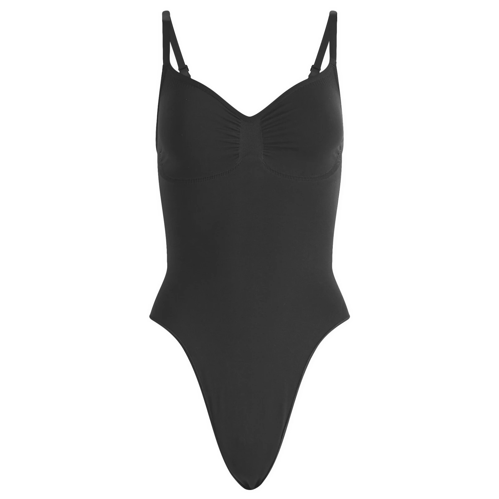 SKIMS Women's Seamless Sculpt Thong Bodysuit Onyx | END. Clothing