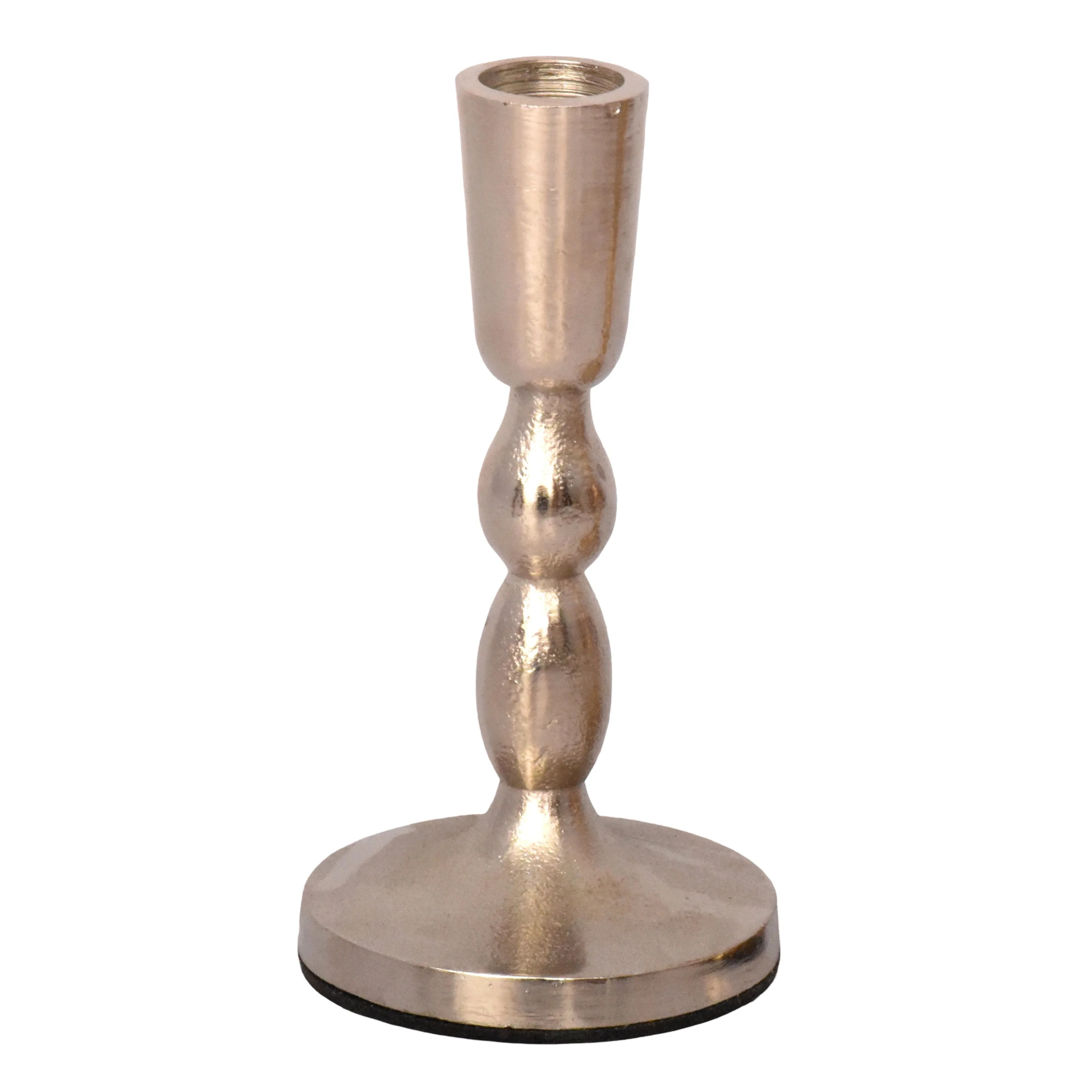 Silver Aluminum Finial Chrismas Taper Candle Holder, 5.75", by Holiday Time | Walmart (US)