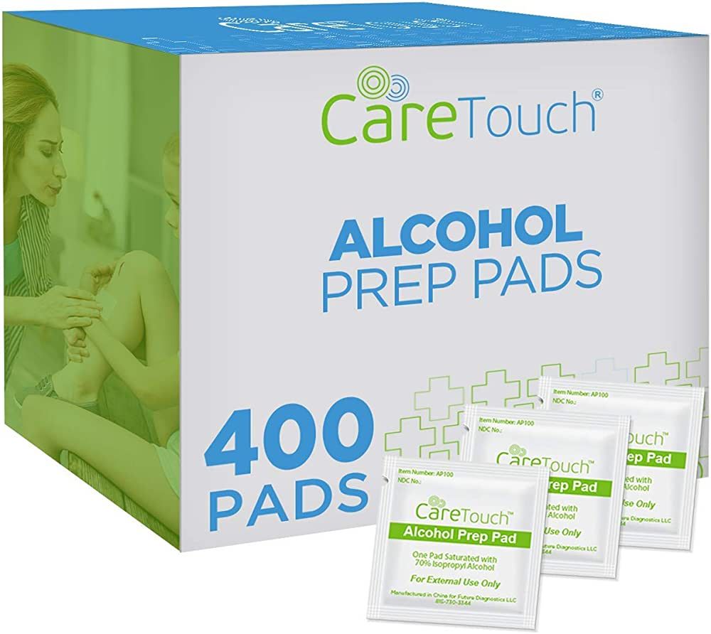 Care Touch Alcohol Wipes Individually Wrapped - Prep Pads with 70% Isopropyl Alcohol, Great for H... | Amazon (US)