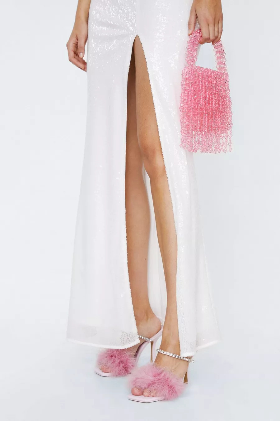 Crystal Beaded Drop Embellished Mini Bag | Nasty Gal (US)