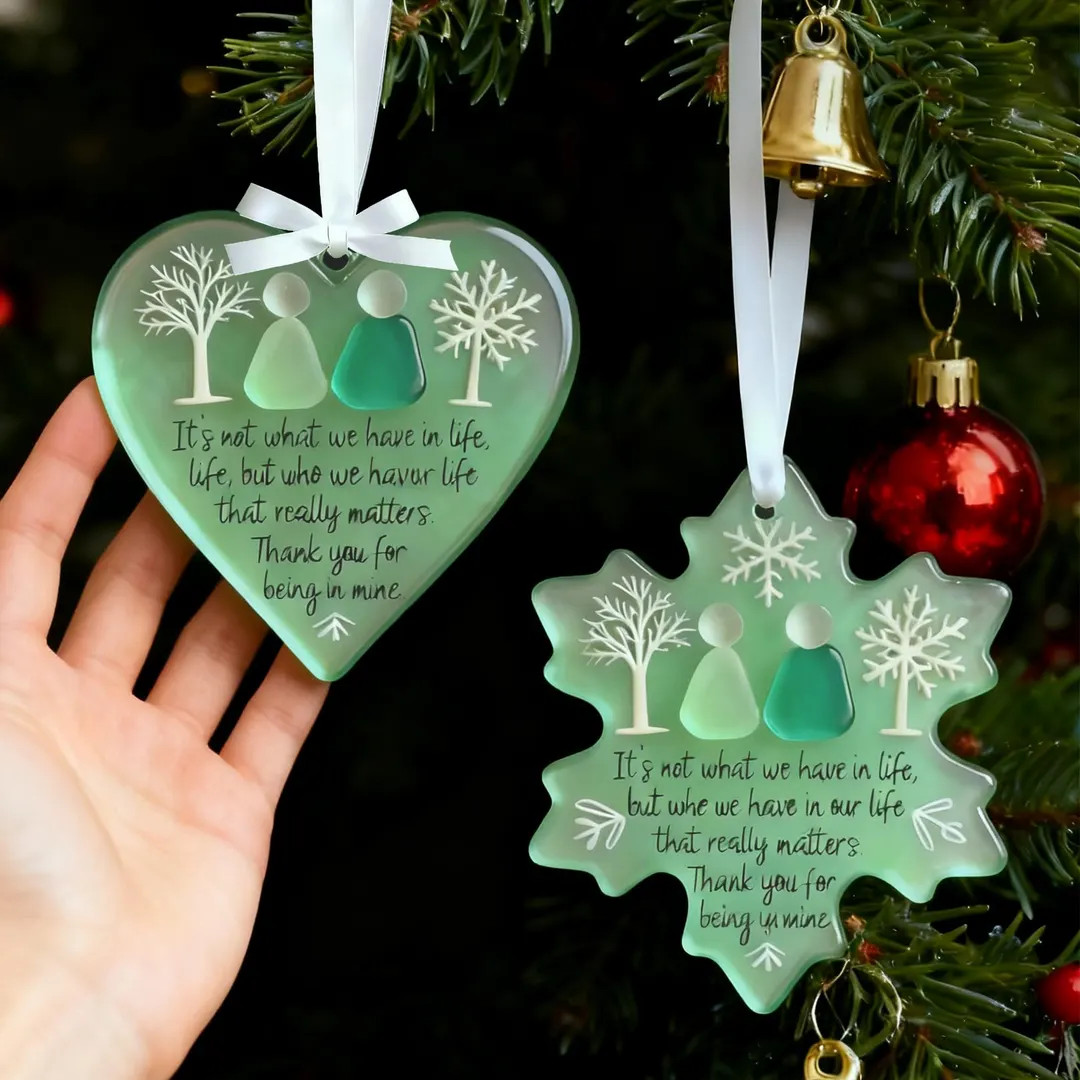 Adorno de amistad de vidrio marino 2D, copo de nieve de amistad eterna, recuerdo de copo de nieve... | Etsy (US)