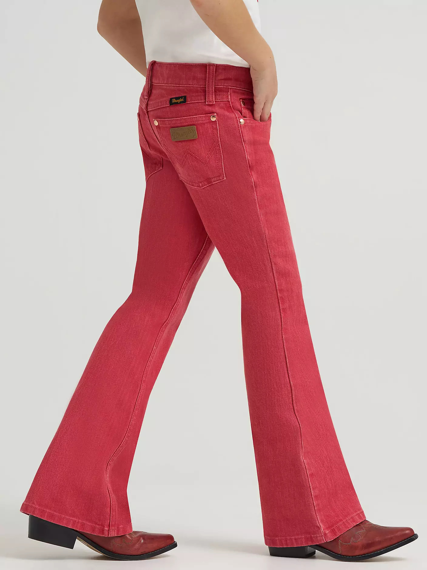 Girl's Lainey Wilson x Wrangler Red Flare Jeans | Wrangler