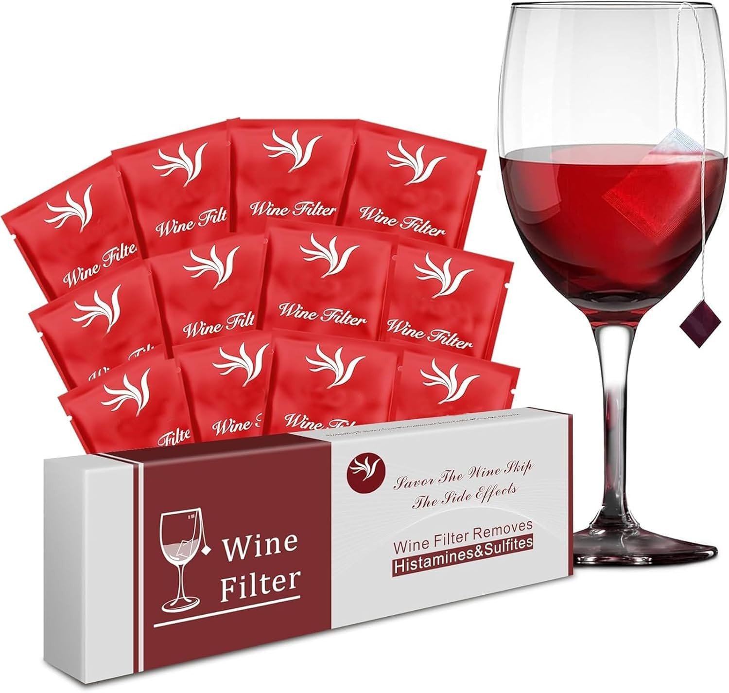 12 Pack Wine Filters, Wine Purifier To Remove Sulfite And Histamine | Amazon (US)