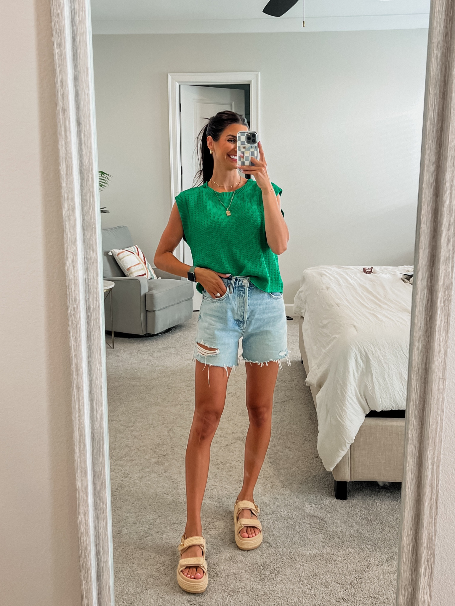 SAHM Mom outfit of the day 🥰 Sweater tank Jean shorts summer sandals mom outfits 

Called to Surf code JULIEKEMP

#LTKFindsUnder100 #LTKSeasonal #LTKSaleAlert