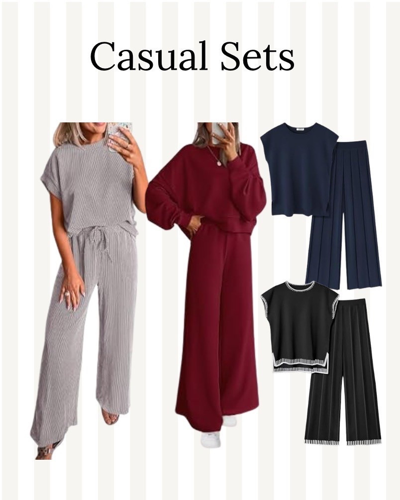 The cutest casual sets for work or lounging! 

#LTKFindsUnder50 #LTKStyleTip #LTKSeasonal
