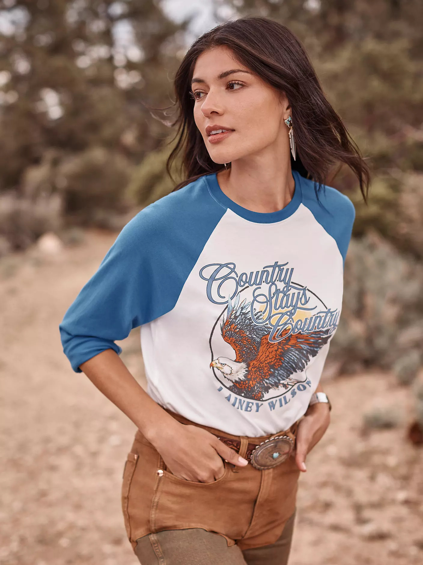 Lainey Wilson x Wrangler Country Baseball Tee | Wrangler