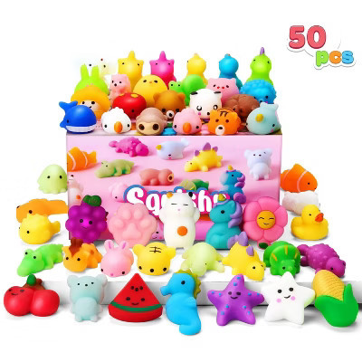 Joyfy 50 Pcs Squishy Toys Set, Mini Party Favors for Kids, Kawaii Fidget Toys for Stress Relief, Prize Box Toys for Kids Classroom, Pinata Stuffers | Target