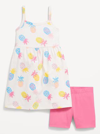 Printed Cami Dress and Biker Shorts Set for Toddler Girls | Old Navy (US)