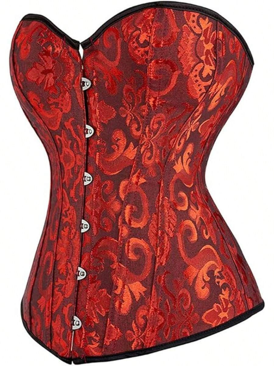 Women's Gothic Brocade Boned Corset Bustier, Waist Shaping & Stage Performance, Party Formal Wear... | SHEIN