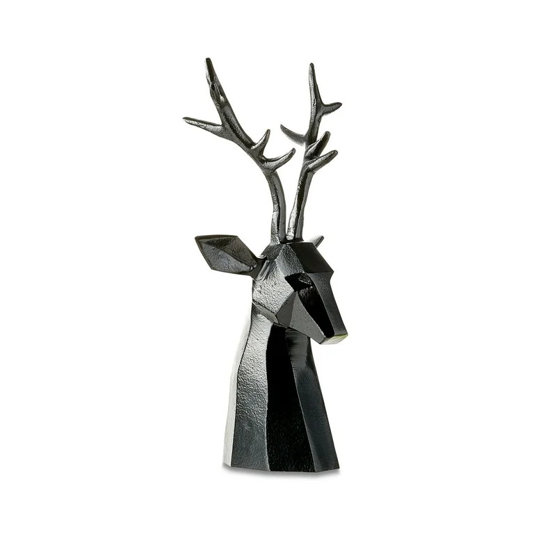 Black Aluminum Reindeer Tabletop Decoration, 14.5 in, by Holiday Time | Walmart (US)