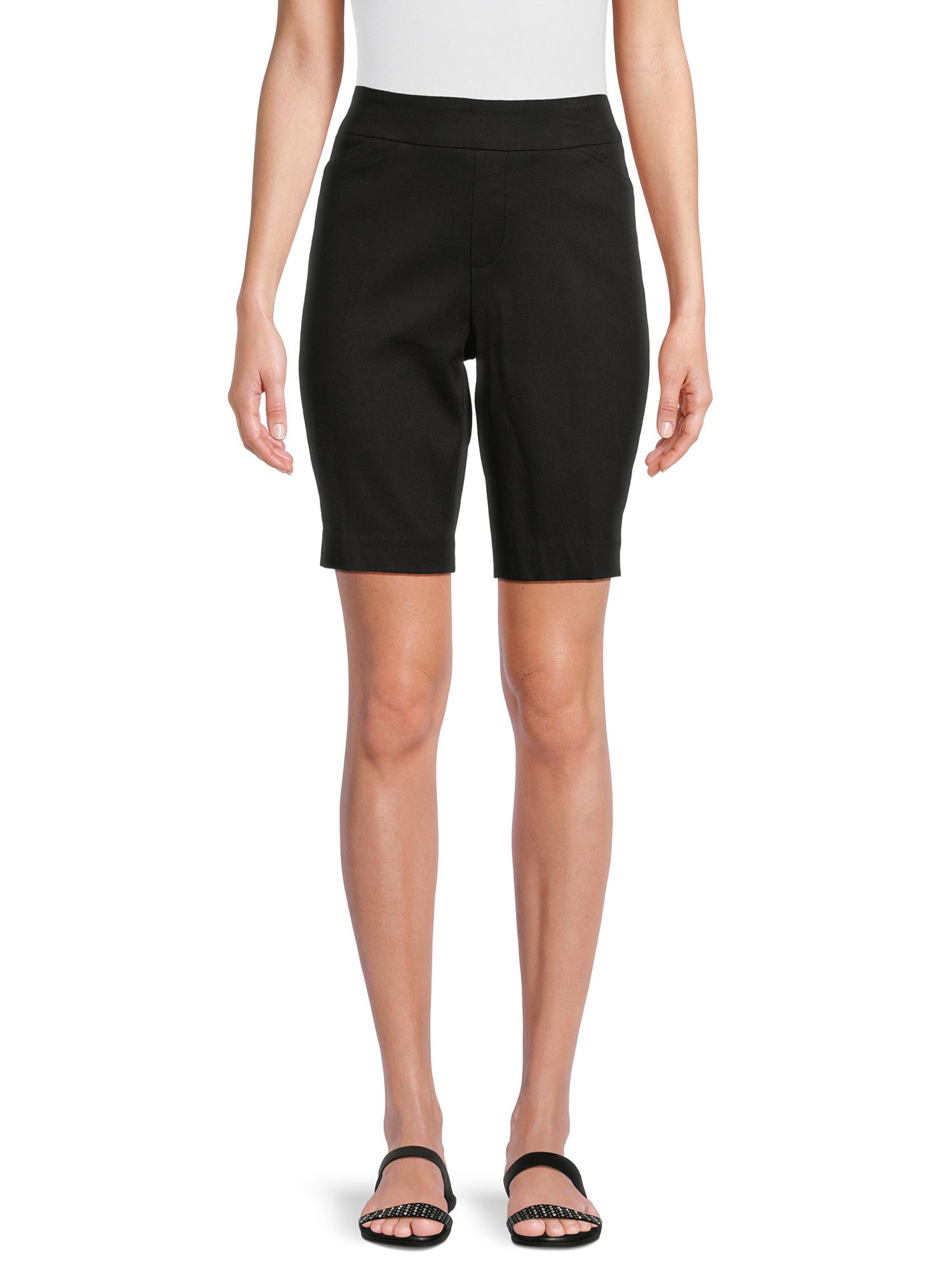 Time and Tru Women's Pull On Bermuda Shorts, 10” Inseam, Sizes S-XXXL | Walmart (US)