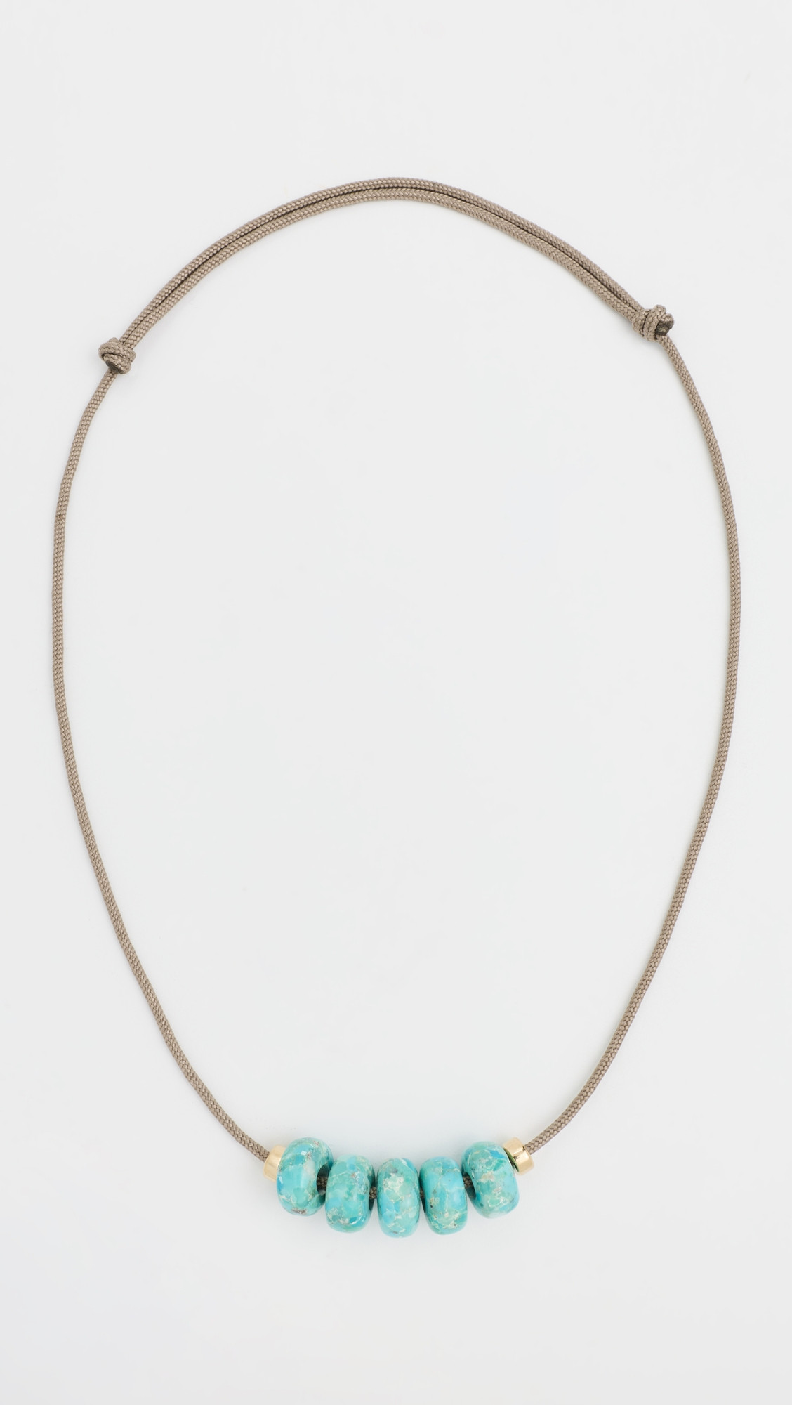 Zoe Chicco 14k Arizona Turquoise Slider Necklace 14k Yellow Gold One Size | Shopbop