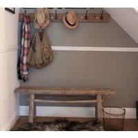 Narrow Side Table, Bedside Console Mid Century Dresser, Bathroom Shelves, Rustic Reclaimed Wood Benc | Etsy (US)