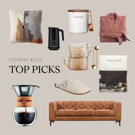 Ready for this week's #TopPicks? We sure are!!! #ButFirstCoffee! Start your day by cuddling up on your new chic #leathersofa in the most #luxuriousrobe with a warm nice #cappuccino! 

Like our looks? Shop our LTK for our #hygge inspired #TopPicks. 

#designingrealestatesucces #interiordesign #realtorinteriordesigner 

#LTKstyletip #LTKhome #LTKSeasonal