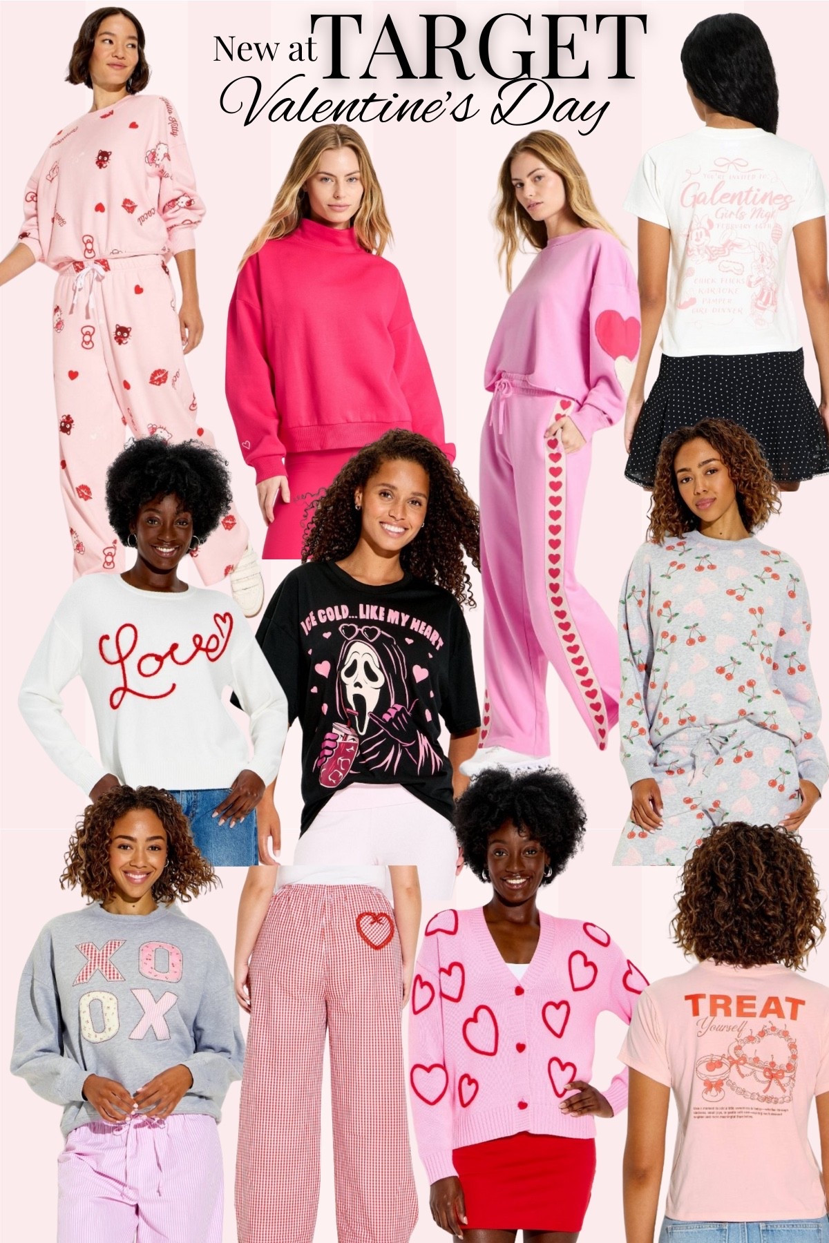 Loving all the new Valentine’s Day styles at Target 💘 Cute enough to wear out, comfy enough to stay in. Perfect for Galentines day too 

Target finds, Valentine’s Day outfits, Pink outfits, Heart print shirt, Lounge wear, Cozy outfits, affordable outfits

#LTKPetite #LTKMidsize #LTKPlusSize