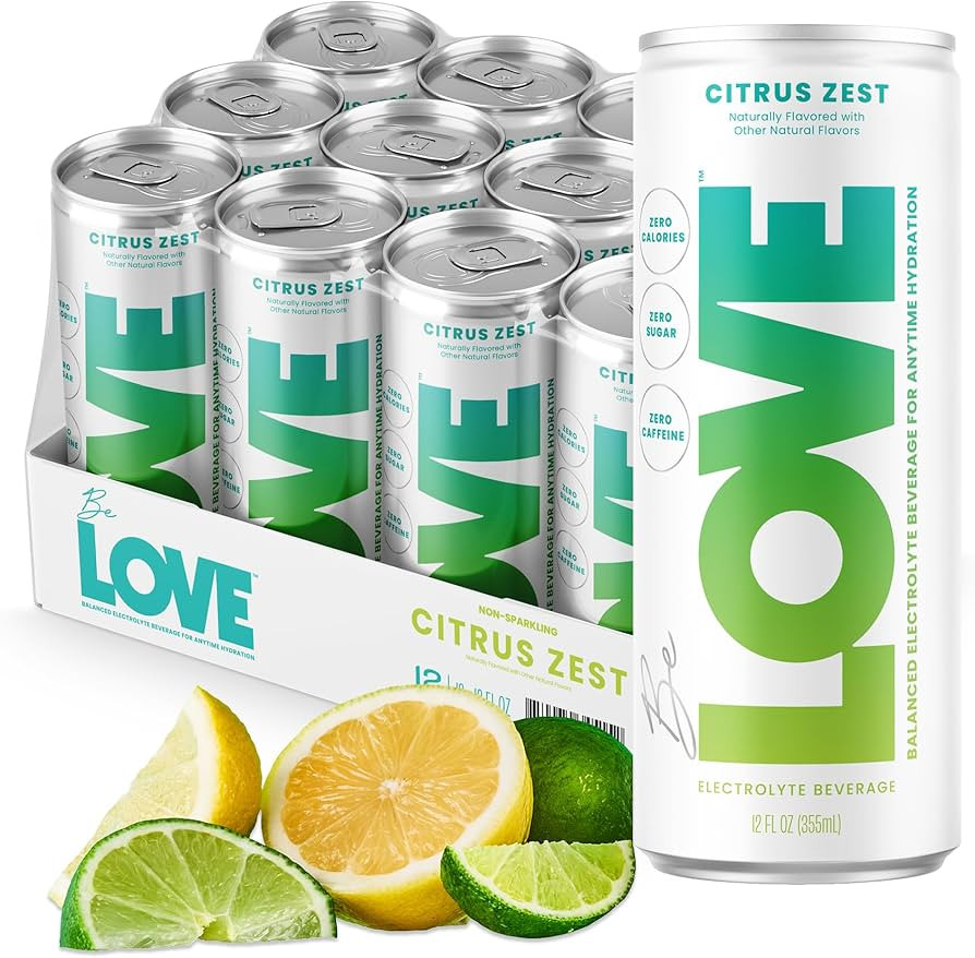 Be LOVE™ Lightly Flavored Still Electrolyte Drink — Non-Carbonated, Zero Sugar, Zero Calories... | Amazon (US)