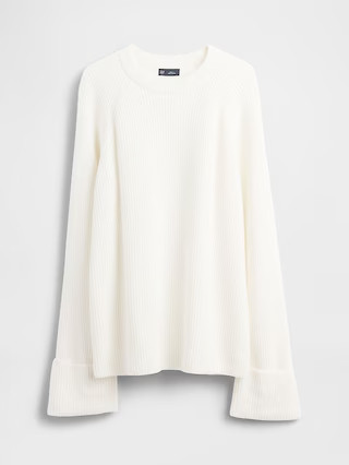 CashSoft Shaker-Stitch Boyfriend Sweater | Gap (US)