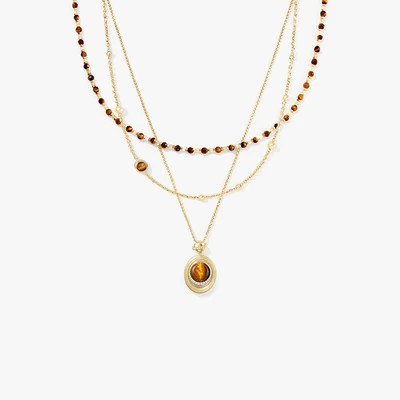 New Heliocentric Tiger’s Eye Necklace Gift Set | Lola Rose