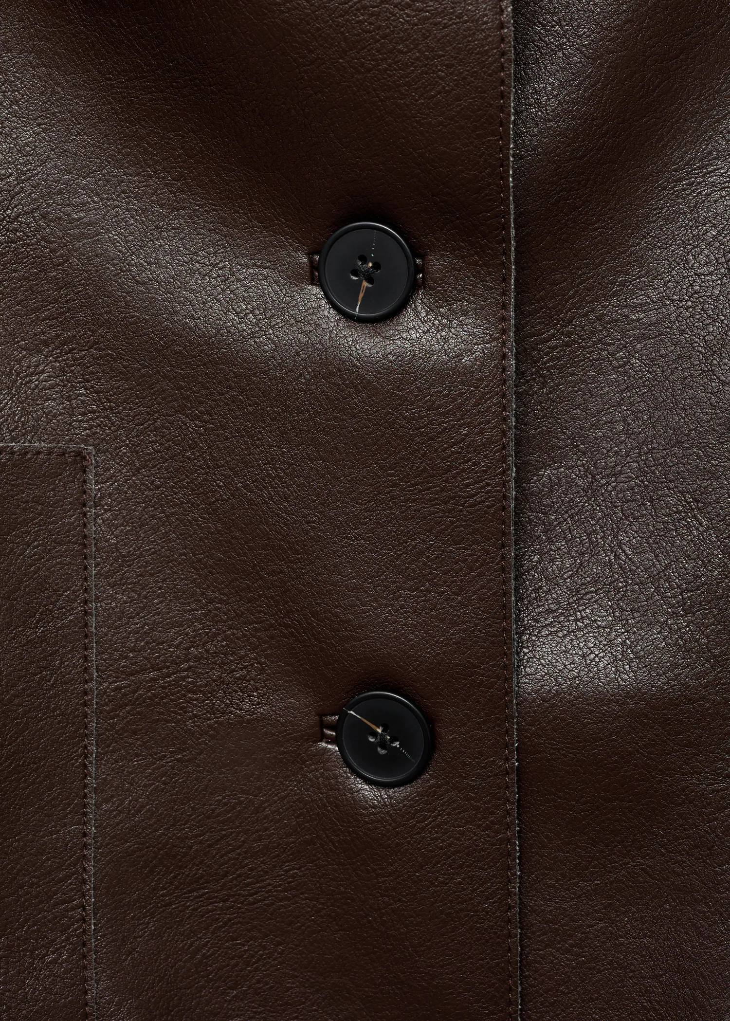 Leather-effect jacket with pockets - Women | MANGO USA | Mango (US/MX/AU)
