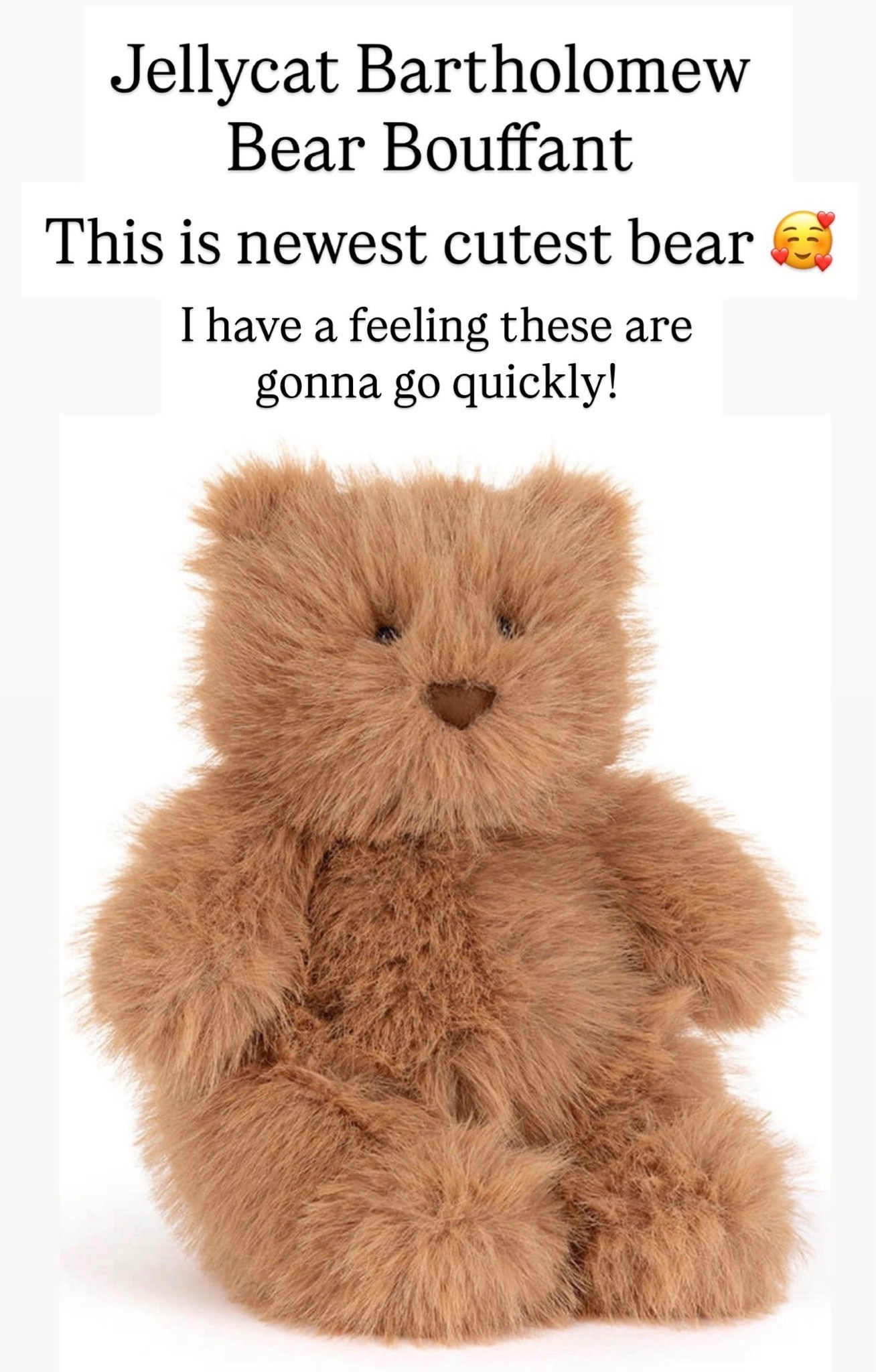 Cutest little jellycat bouffant bear! It’s a new stuffed animal.

#LTKKids