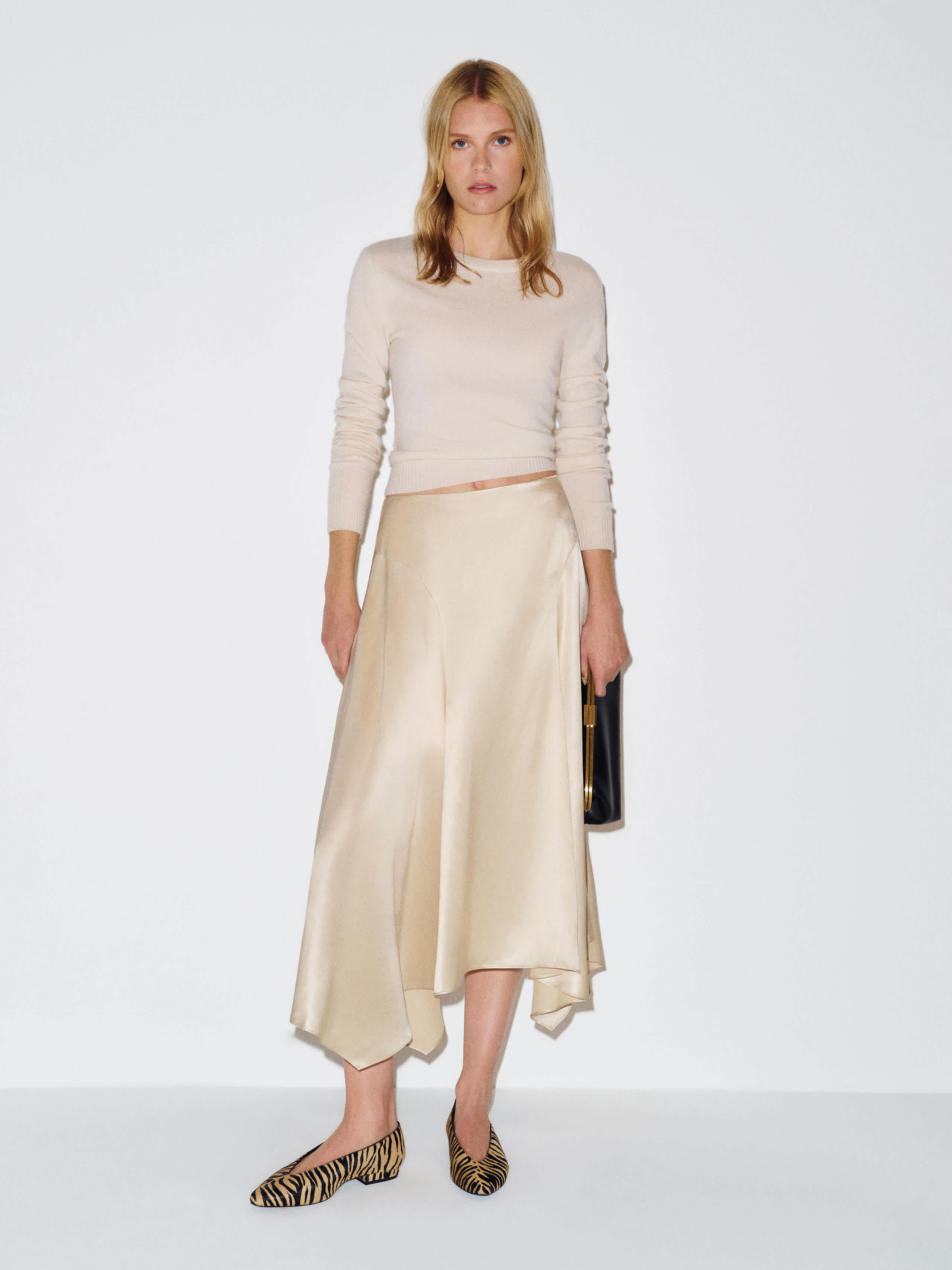 Reformation Mccall Silk Skirt Ivory 12 | Reformation (Global)