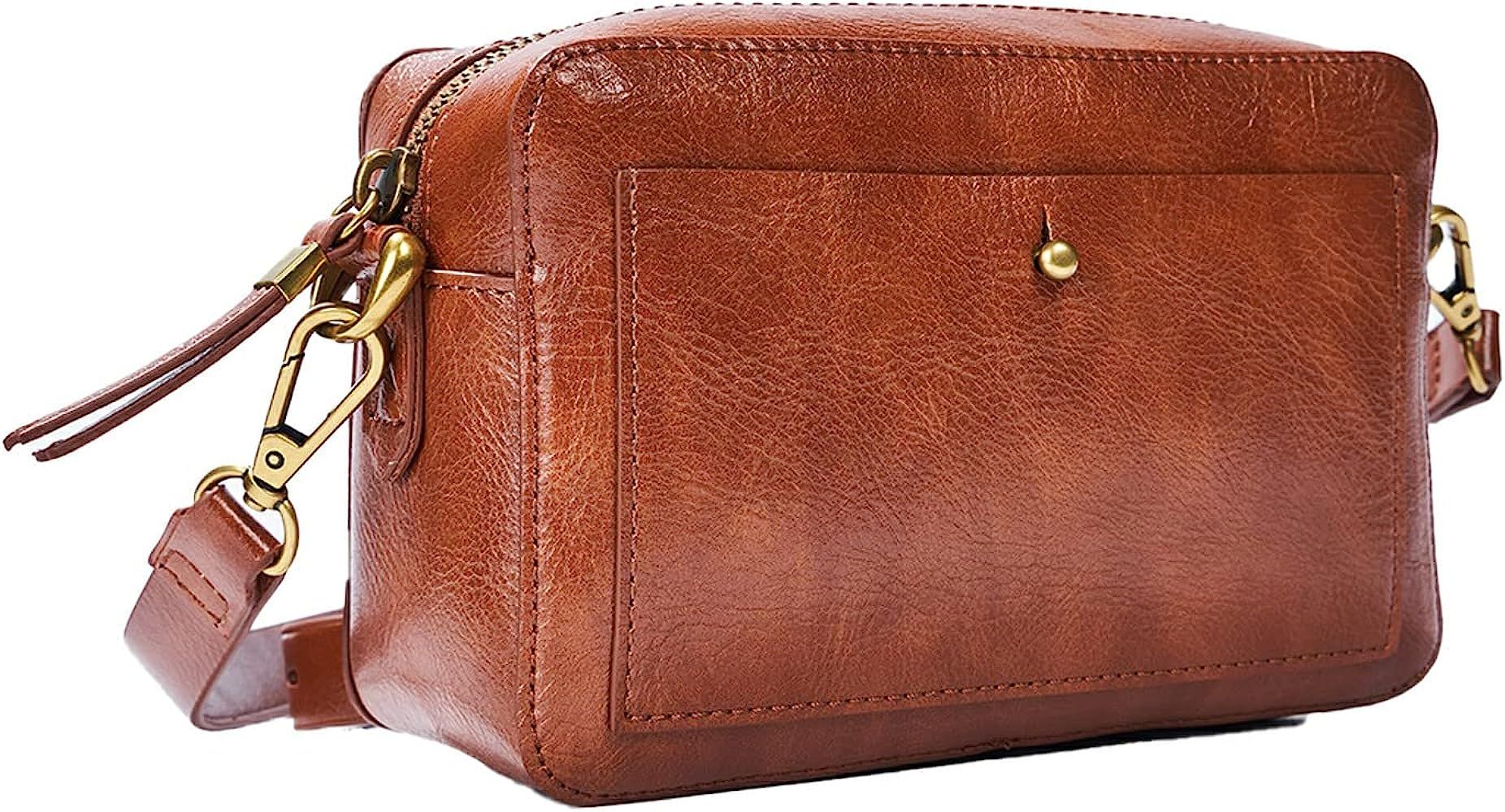 Leather Wristlet Clutch Wallet Purses Small Crossbody Bags for Women The Transport Camera Bag | Amazon (US)
