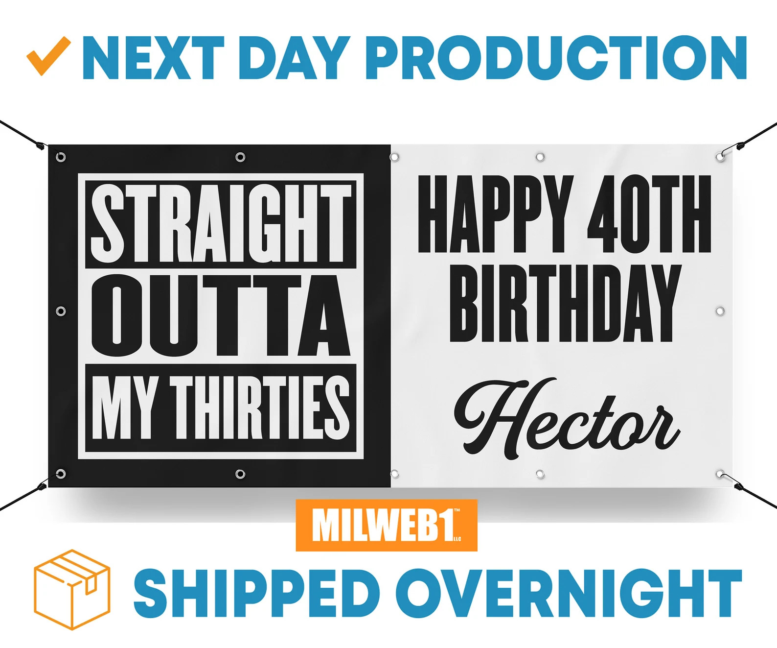 Straight Outta Happy Birthday - Vinyl Banner - Sign - Free Overnight Shipping - Straight Outta My... | Etsy (US)