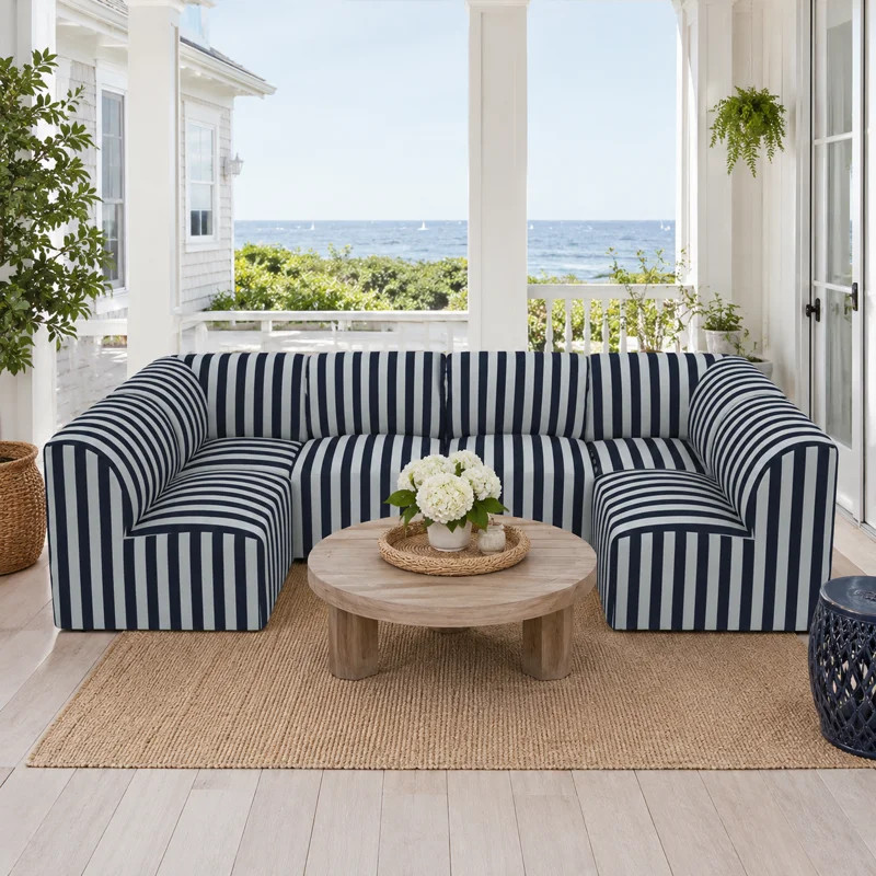 Praia 124" Sunbrella® Outdoor U Sectional | Wayfair North America