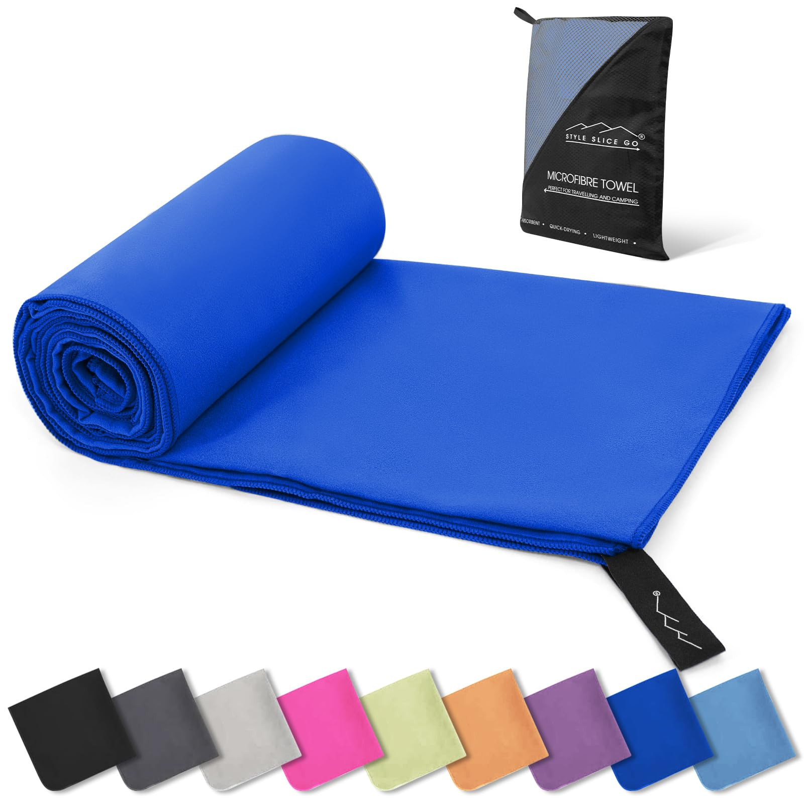 Style Slice Microfibre Towel - Quick dry Lightweight Absorbent Travel Towel for Sports Beach Gym ... | Amazon (UK)