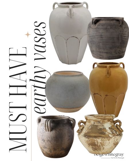 Must have earthy vases I’m loving! Kohl’s home decor, wayfair, Arhaus, Etsy. 

#LTKstyletip #LTKsalealert #LTKhome