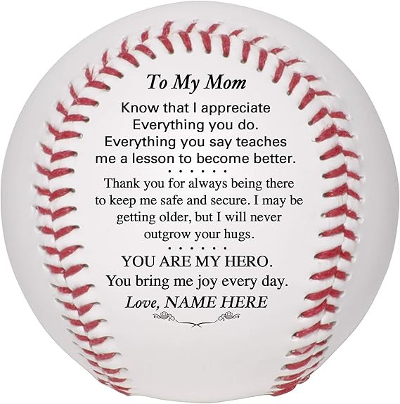 Personalized Mothers Day Baseball Gift from Son, from Daughter - Custom Baseball from Kids - Pers... | Amazon (US)