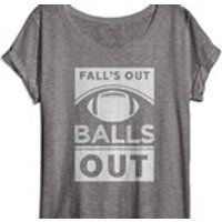 FALL SALE Falls Out Balls Out  Oversized  Off Shoulder  Dolman  Fantasy Football Shirt  Football Shirts  Ladies | Etsy (US)