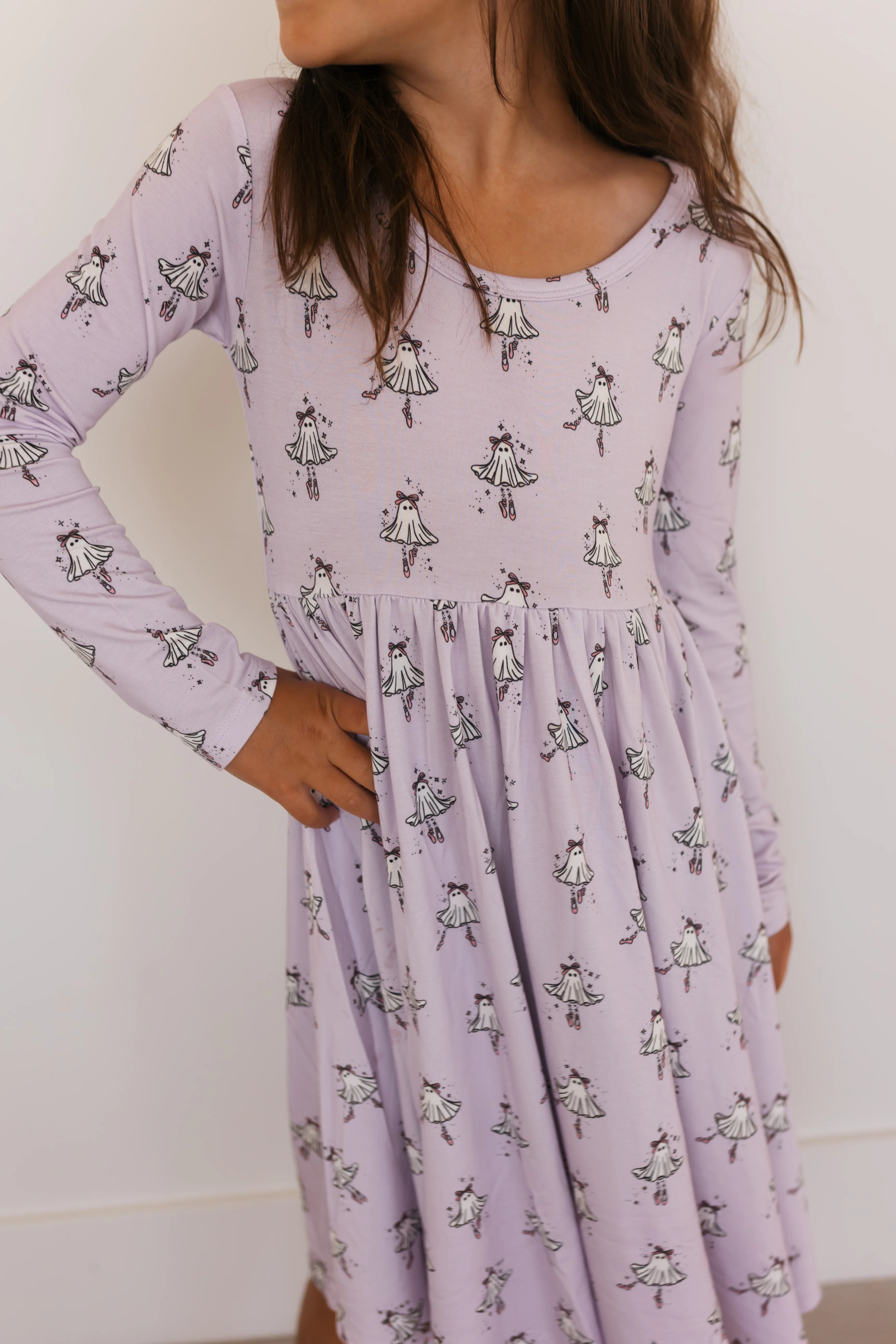 Ballerina Ghost Long Sleeve Twirl Dress PREORDER SHIPPING 8/18-8/24 | In My Jammers