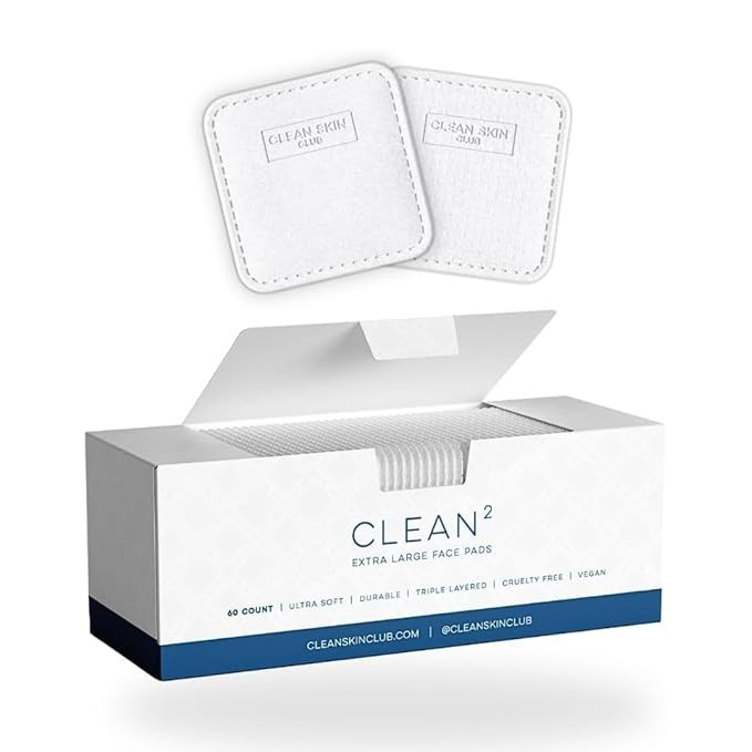 Clean Skin Club Clean² Pads 2.0 [NEW & IMPROVED EDGES] Guaranteed Not to Shed & Tear Face Pads, ... | Amazon (US)