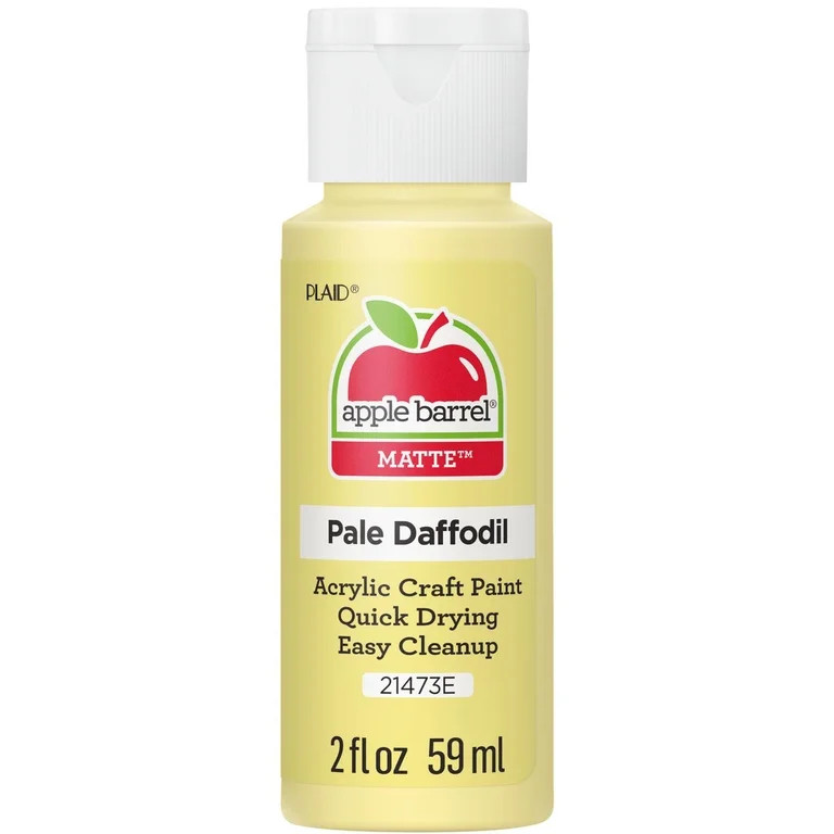 Apple Barrel Acrylic Craft Paint, Matte Finish, Pale Daffodil, 2 fl oz | Walmart (US)