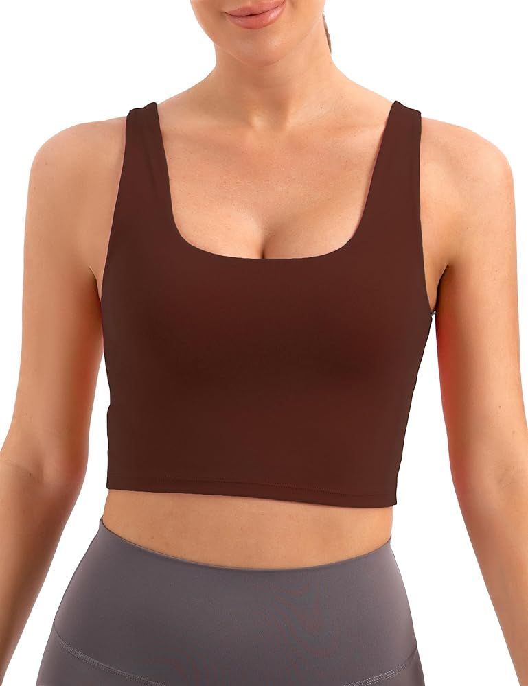 MathCat Sports Bras for Women - Scoop Neck U Back Padded Low Impact Workout Yoga Bra with Built i... | Amazon (US)