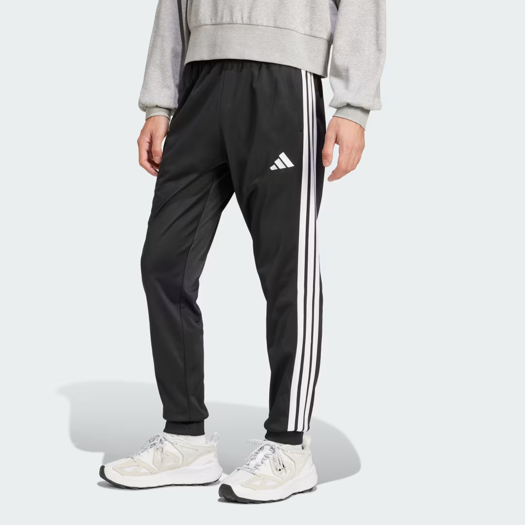 adidas 3-Stripes Tricot Regular Tapered Track Pants Black L - Mens Originals Pants | adidas (US)