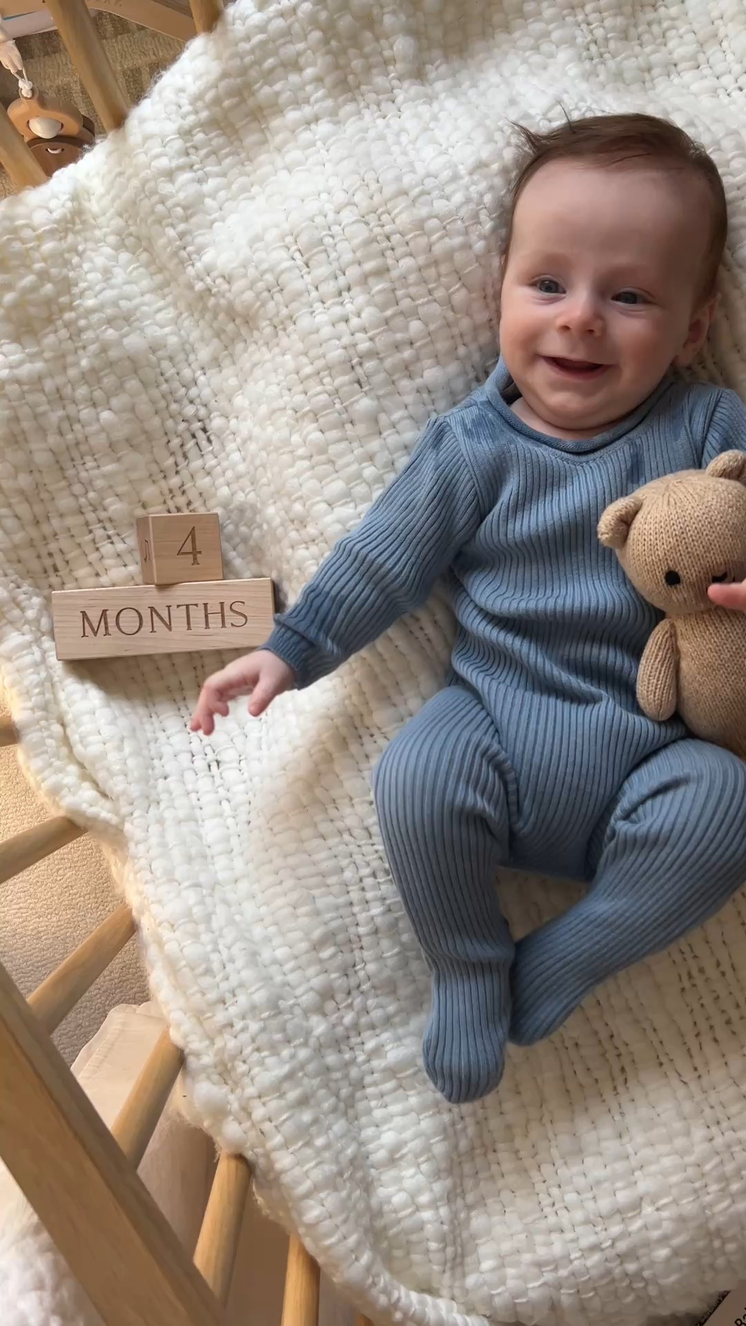 4 month old milestone photos 🤍

#LTKBaby