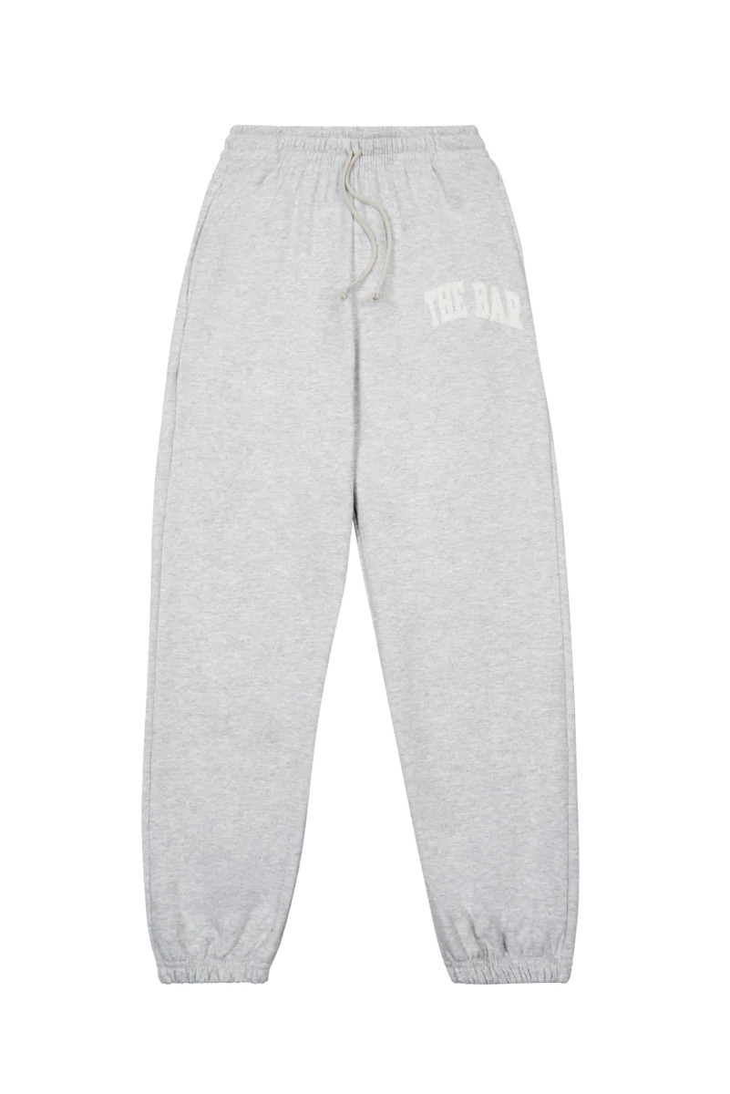 VARSITY SWEATPANTS LT HEATHER GREY / WHITE | The Bar