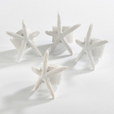 Saro Lifestyle Neptune Collection Starfish Napkin Ring (Set of 4) | Target