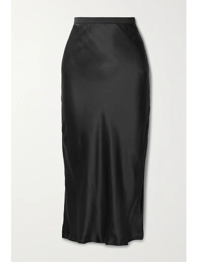 Cami NYC - The Jessica Silk-charmeuse Midi Skirt - Black | NET-A-PORTER (US)
