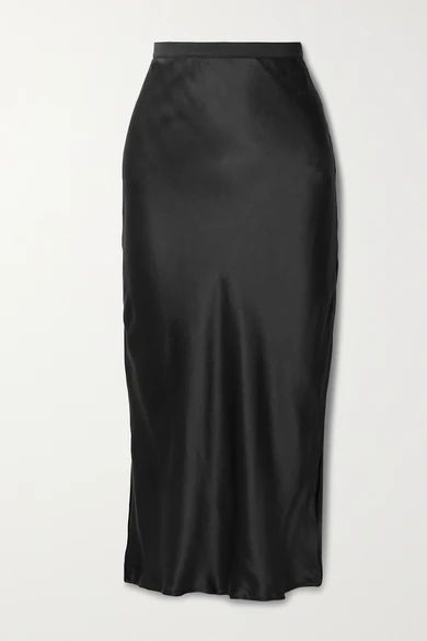 Cami NYC - The Jessica Silk-charmeuse Midi Skirt - Black | NET-A-PORTER (US)
