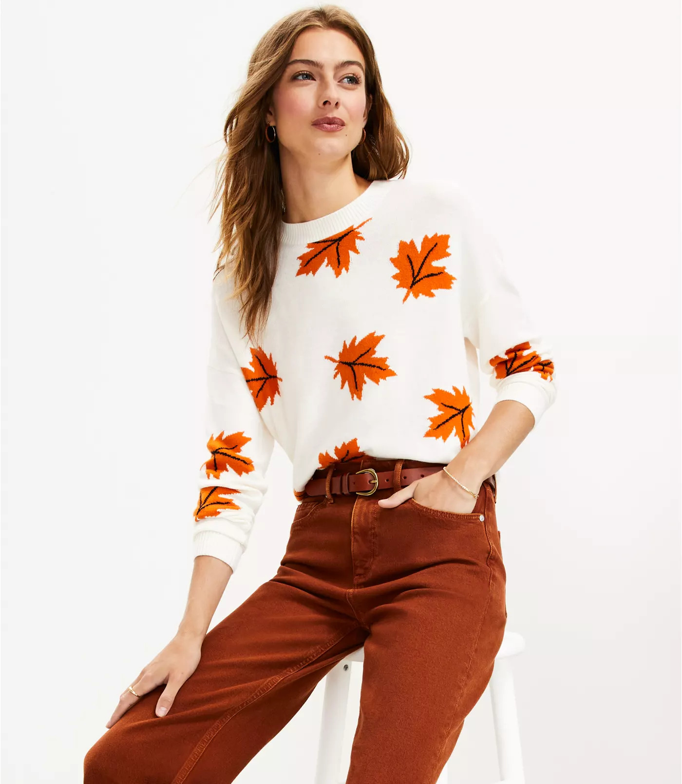 Leafed Sweater | LOFT