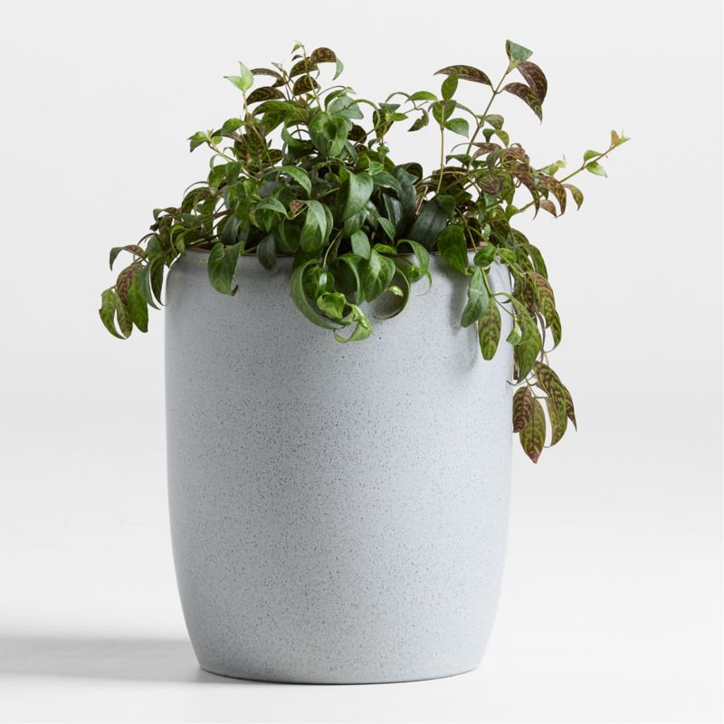 Belize Blue Reactive Glaze Indoor/Outdoor Planter 16"x13" | Crate & Barrel | Crate & Barrel