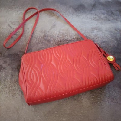 Fendi Leather Shoulder Bag Auth Red Women Italy 122642 | eBay US
