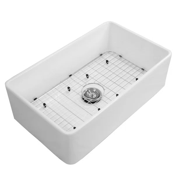 Edgware 33'' W Single Bowl Fireclay Farmhouse Kitchen Sink | Wayfair North America