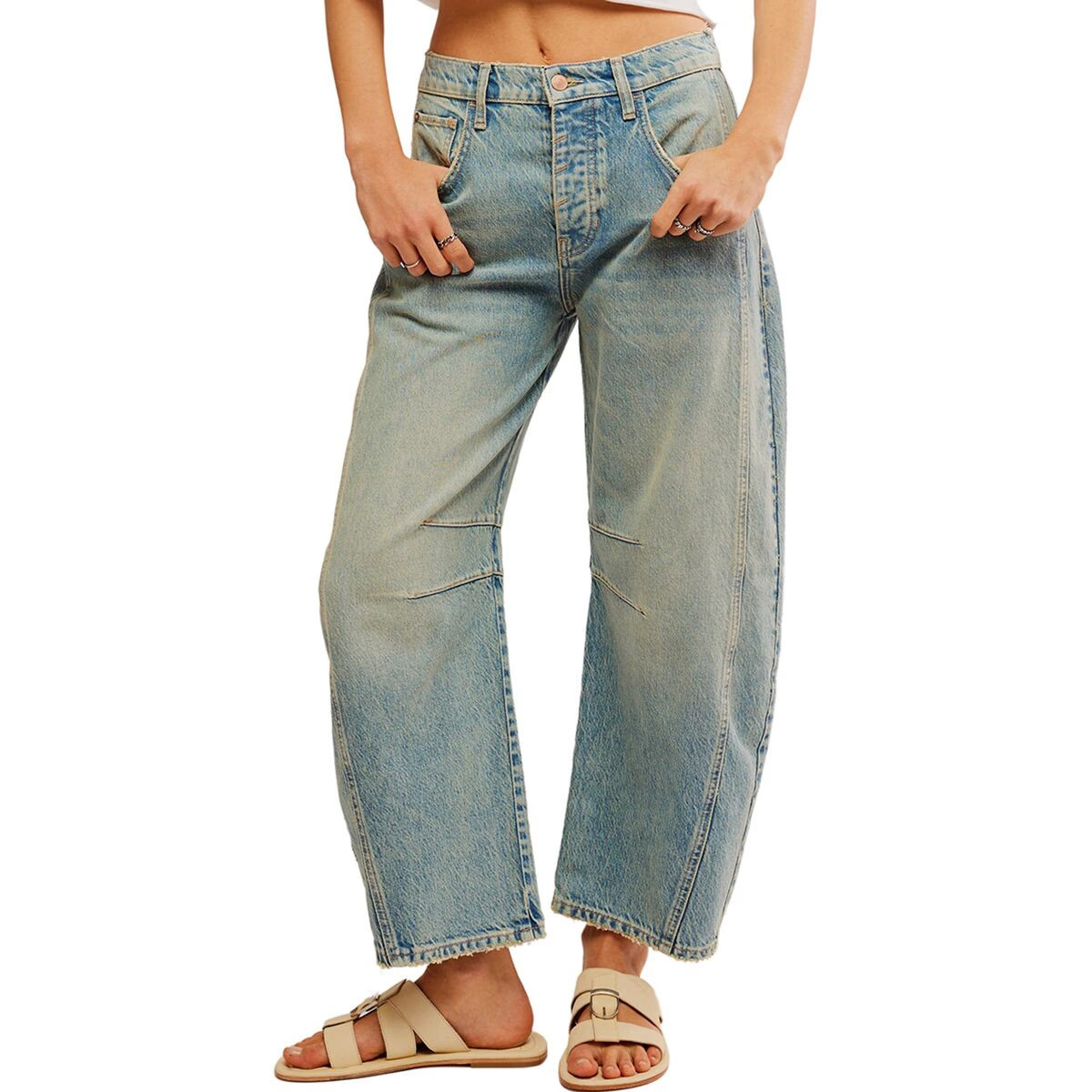 Free People Good Luck Mid Rise Barrel Pant - Women's | Backcountry
