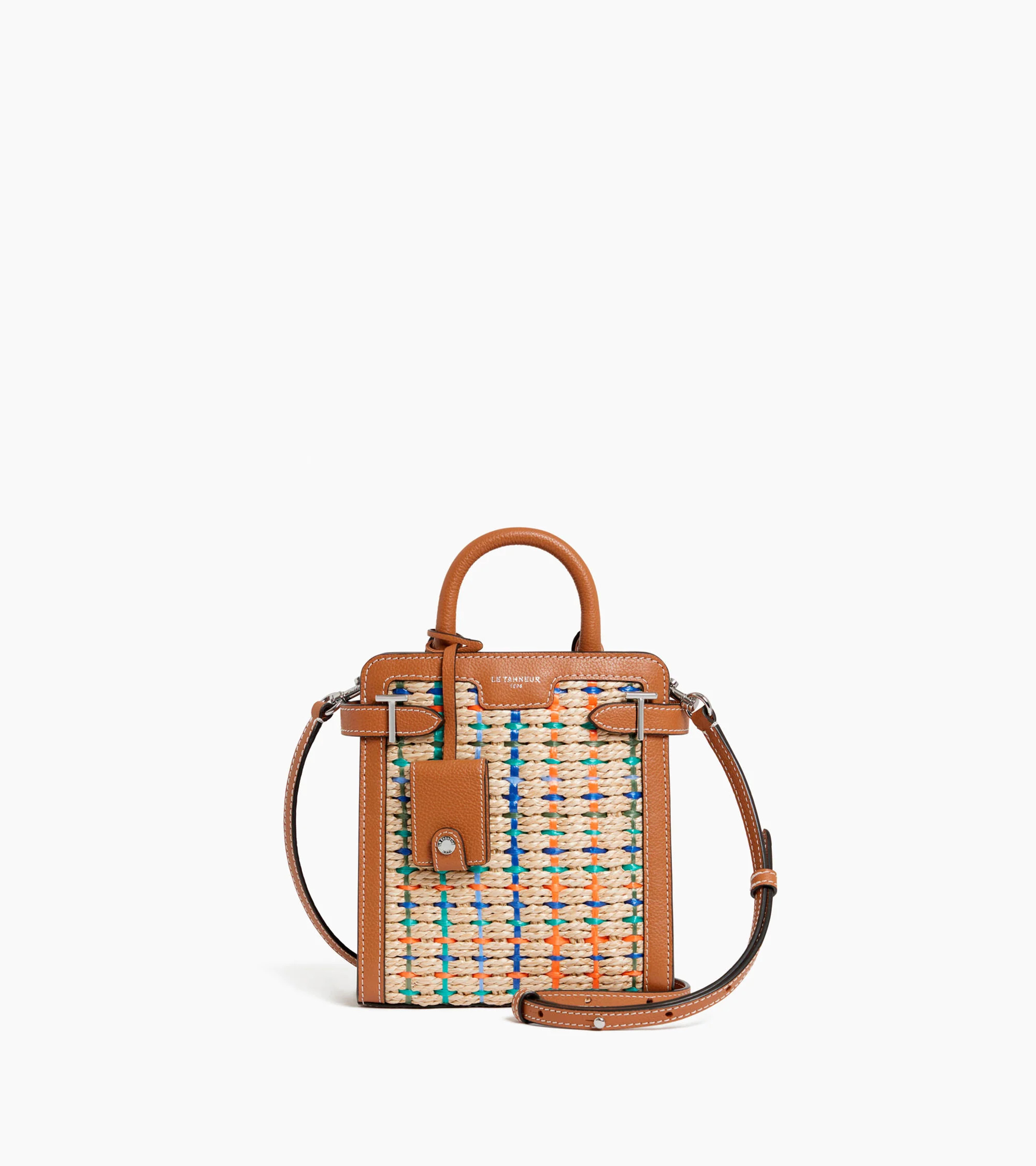 Emilie small vertical raffia handbag | Le Tanneur
